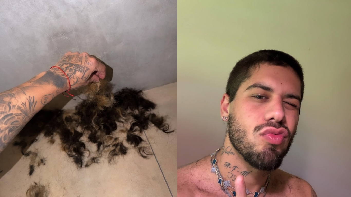 Zé Felipe corta o cabelo após um ano e surpreende fãs com novo visual.